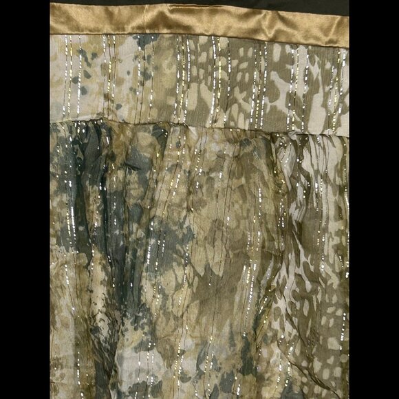 RENEE BARDOT Gorgeous Shimmery Green Gold Mini Babydoll Bubble Dress size SMALL - Picture 4 of 5